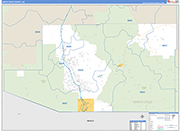 Santa Cruz Wall Map Basic Style